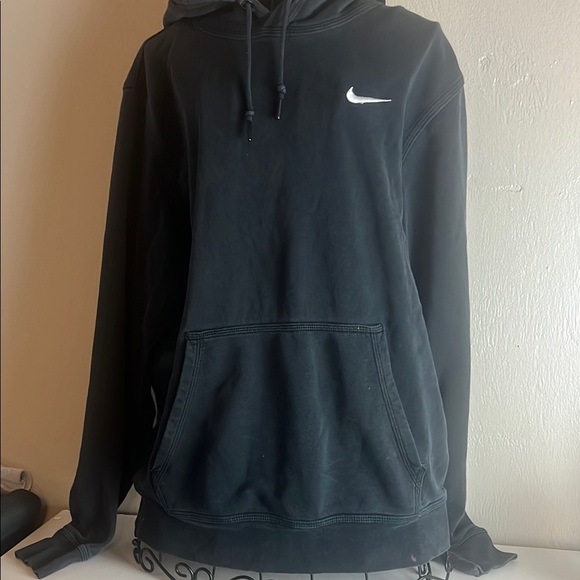 Nike Tops - FLAWS Nike Black Pullover with White Swoosh